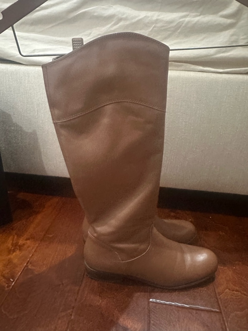 Classic Tall Leather Riding Boots - Brown